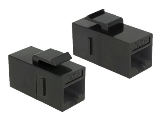 Delock Keystone Module Rj45 Jack > Rj45 Jack Cat.6 Utp Modulinnlegg Cat 6 Utp Rj-45 Svart En Pakke 25
