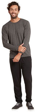 Boody Men´s Long Sleeve Crew T-shirt Dark Marl   Str. S