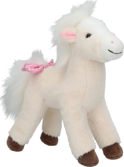 Miss Melody Plysjhest 18 cm Kremhvit