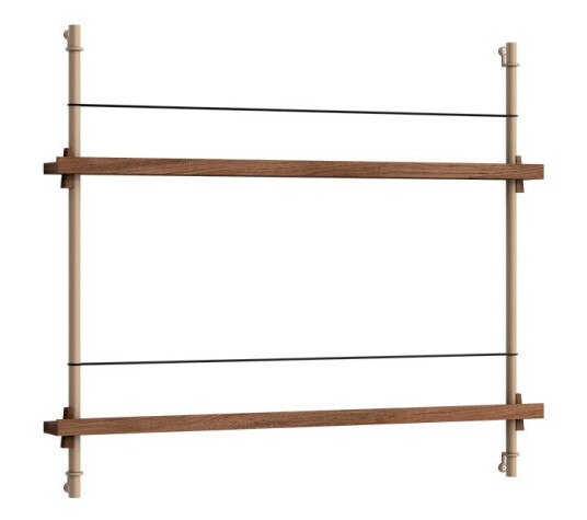 Moebe Magazine Shelving 65 Hylle Smoked Oak/Warm Grey Lampemesteren