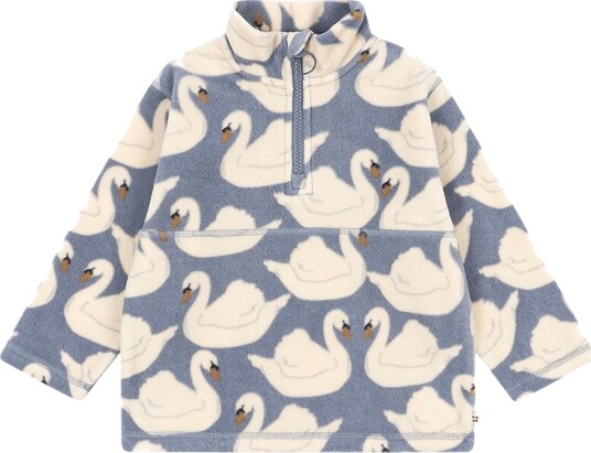 Konges Sløjd Fleecegenser Tavi Swan Konges Sløjd 5 år (110) Fleecejakke Beige Blå Hvit Lyseblå