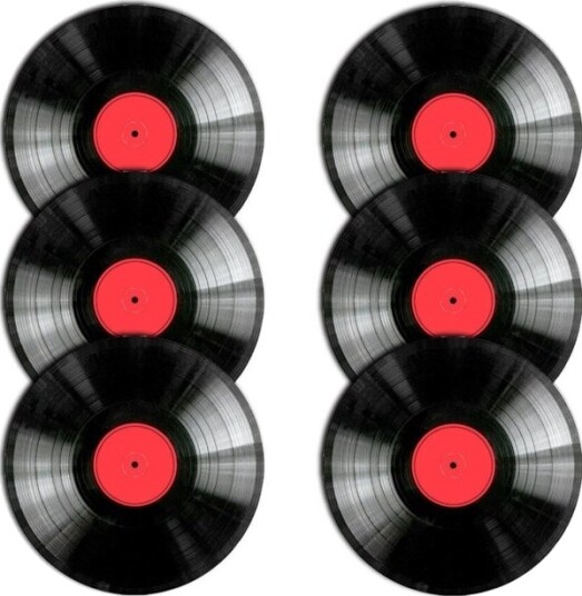Bertoni 6D Sett Med Runde Bordskånere – Vinyl