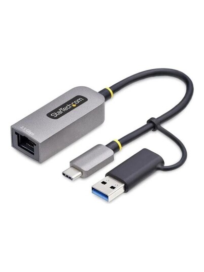 StarTech.com 2.5GbE USB C to Ethernet Adapter with USB A Converter network adapter USB C 3.2 Gen 1 / Thunderbolt 3 10M/100M/1G/2.5 Gigabit Ethernet U2GA USB C ETHERNET