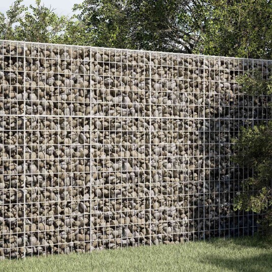 vidaXL Gabion med 5 mm Tråd og 5x10 cm Maske 150x10x150 cm