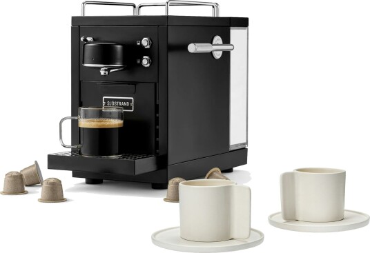 Original 2.0 Kapselmaskin & Lungo Kaffekopp 2-pk, Sort