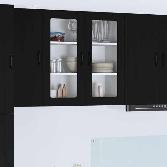  Kjøkkenskap Svart 80 x 31 x 80 cm Konstruert tre