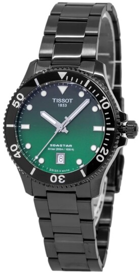 Tissot Herreklokke T120.410.33.091.00 Seastar 1000 Grønn/Stål Ø40