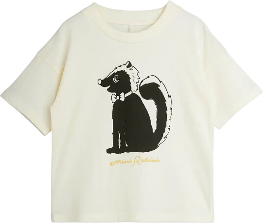 Mini Rodini Skunk Sp Ss Tee Cream 80/86