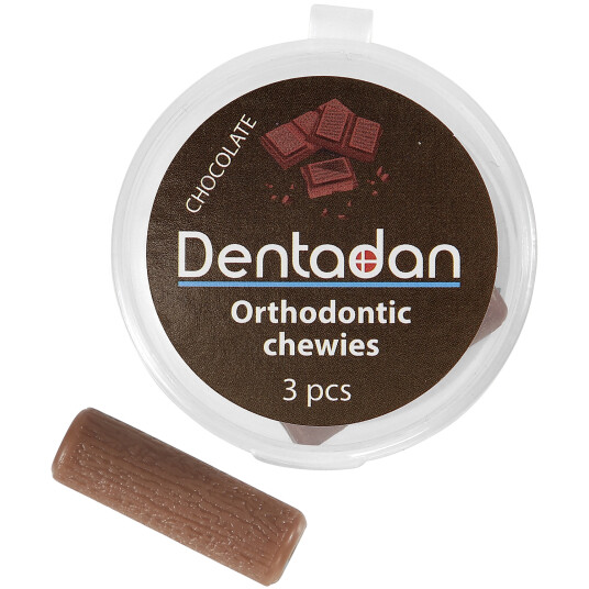 Dentadan Ortodontiske Chewies For Aligners & Braces 3 pcs. SJOKOLADE Dentadan Ortodontiske Chewies For Aligners & Braces 3 pcs. SJOKOLADE