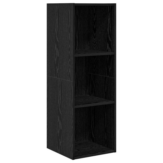 Vegghengte TV skap Veggmontert 2 pcs Svart eik 37 x 37 x 107 cm Vegghengte TV skap Veggmontert 2 pcs Svart eik 37 x 37 x 107 cm