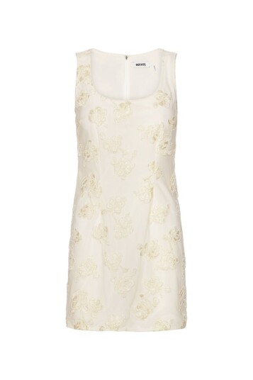 ROTATE Wedding Beaded Mini Dress Kjole Off White 34