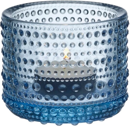 Iittala Kastehelmi lyslykt 6,4 cm Aqua Blå Glass Iittala Kastehelmi lyslykt 6,4 cm Aqua Blå Glass