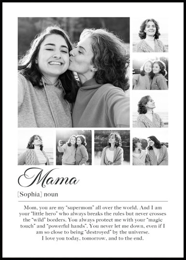 Mama Definition Print Plakat Plakat / 70x100cm