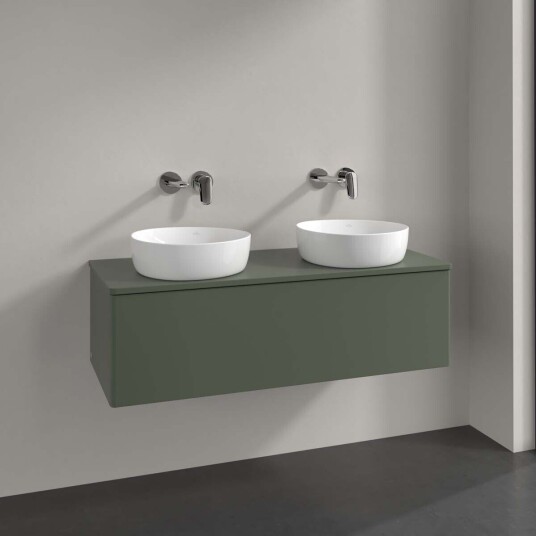 Villeroy & Boch Antao Servantskap med 1 skuff 120x50x36 cm m/lys Grønn Matt Villeroy & Boch Antao Servantskap med 1 skuff 120x50x36 cm m/lys Grønn Matt