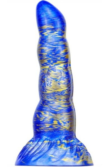 Metallic Fantasy Dildo Scopio Blue/Gold 19 cm