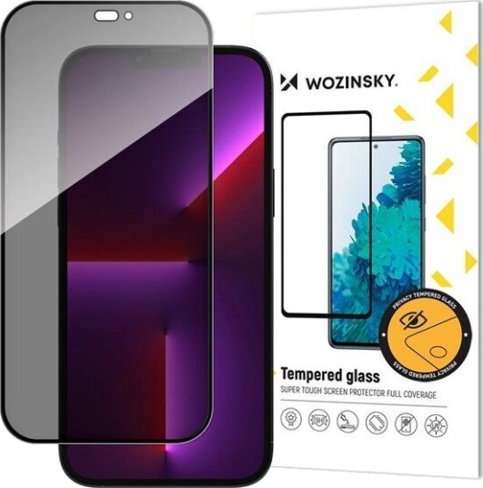 Wozinsky Privacy Skjermbeskytter for iPhone 15 med Anti-Spy Filter