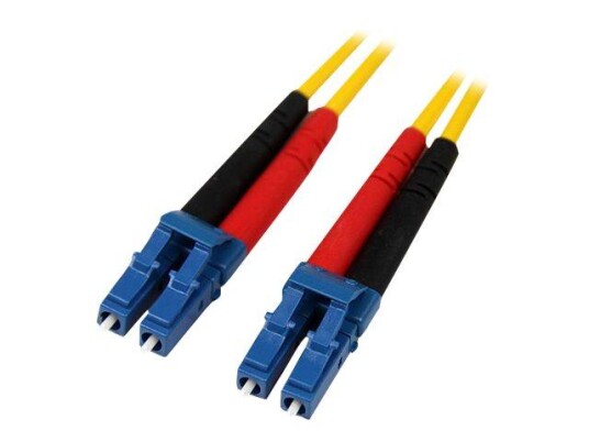 StarTech 10m Fiber Optic Cable - Single-Mode Duplex 9/125 - LSZH - LC/LC - OS1 - LC to LC Fiber Patch Cable (SMFIBLCLC10) - koblingskabel - 10 m - gul