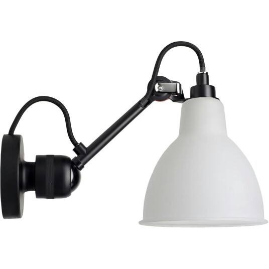 La Lampe Gras N°304 Vegglampe med Bryter Svart / Frostet Glass