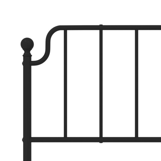  Sengegavl i metall svart 200 cm 8721012212343