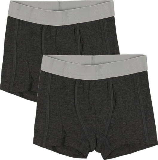 Minymo Boxershorts   2 pack   Bambus   Koksmelert   Minymo   1 år 80   Boxershorts   Grå