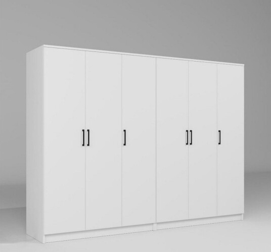 Olera Garderobe 240x180 cm - Hvit
