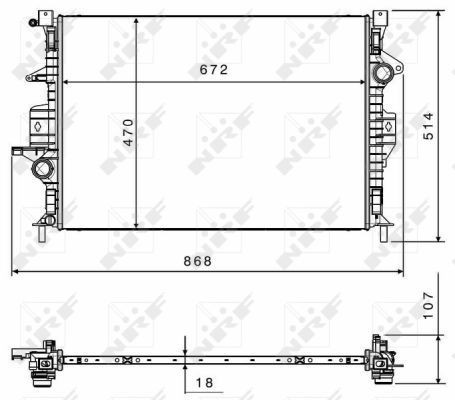 Radiator NRF 58499 Radiator NRF 58499