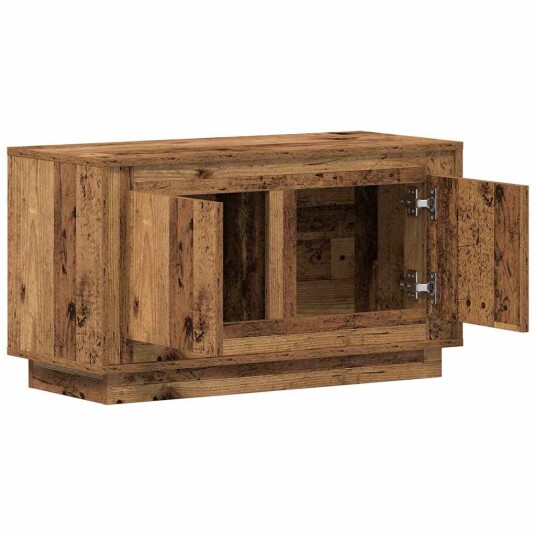 TV møbel Gammelt tre 80 x 35 x 45 cm Konstruert tre TV møbel Gammelt tre 80 x 35 x 45 cm Konstruert tre