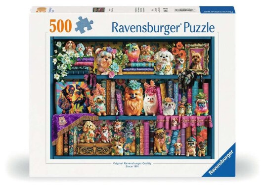 Ravensburger Puslespill 500 Brikker Precious Porcelain Mops Ravensburger Puslespill 500 Brikker Precious Porcelain Mops