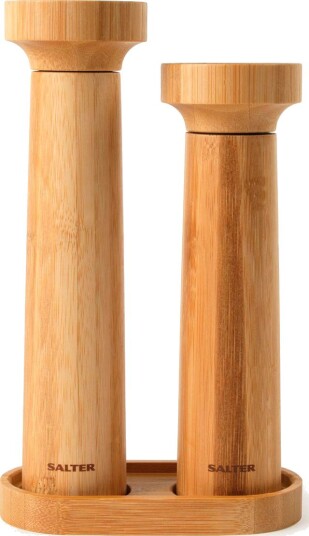 Salter 7614 WDXR Eco Bamboo salt- og pepperkvern med base