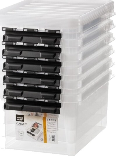 Smartstore Classic 31 Oppbevaringsboks Med Lokk 6 Pakning Smartstore Classic 31 Oppbevaringsboks Med Lokk 6 Pakning