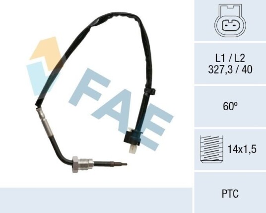 FAE 68027 Sensor, eksostemperatur