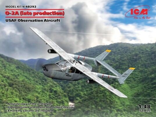 ICM 1/48 USAF Observation Aircraft O-2A (Late Production) Vietnam War