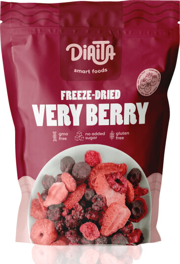 Frystorkad Bärmix – Jordgubbar Blåbär Hallon & Björnbär   Pouch