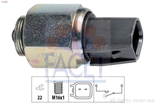 FACET 7.6242 Bryter, ryggelys FACET 7.6242 Bryter, ryggelys