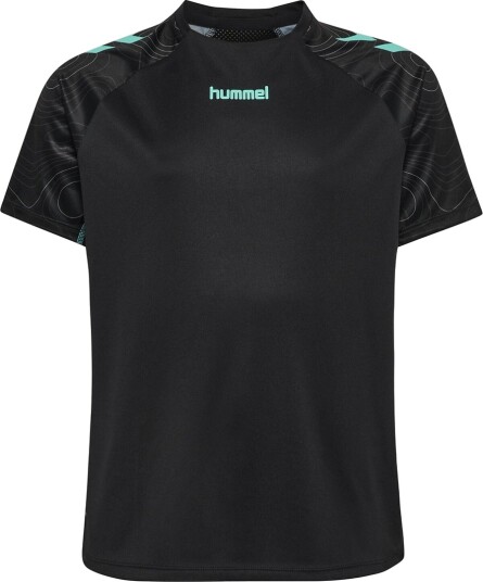 Hummel T skjorte hmlBlaze 2.0 Black/Pool Blue Hummel 12 år (152) T skjorte Blå Svart Turkis