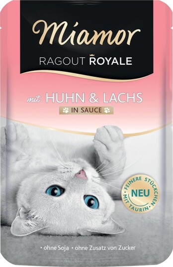 Miamor Våtfôr Ragout Royale I Saus & Laks Kylling 22 X 100 G Miamor Våtfôr Ragout Royale I Saus & Laks Kylling 22 X 100 G