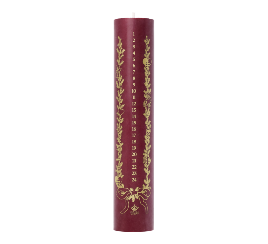 Royal Copenhagen Stjerne Riflet Jul kalenderlys 25 cm rød Royal Copenhagen Stjerne Riflet Jul kalenderlys 25 cm rød