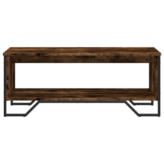Salongbord røkt eik 100x51x40 cm konstruert tre 848481