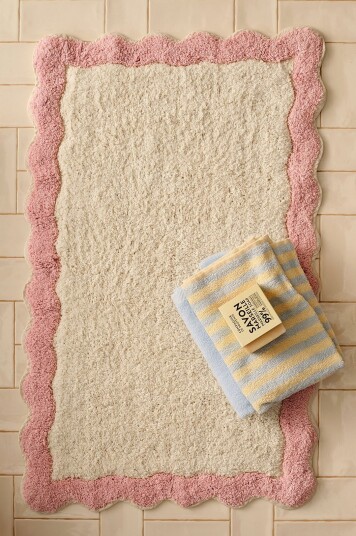 Ellos Home Badematte Scallop Rosa
