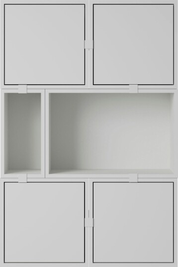 Stacked Configuration 4 Skjenk Grå