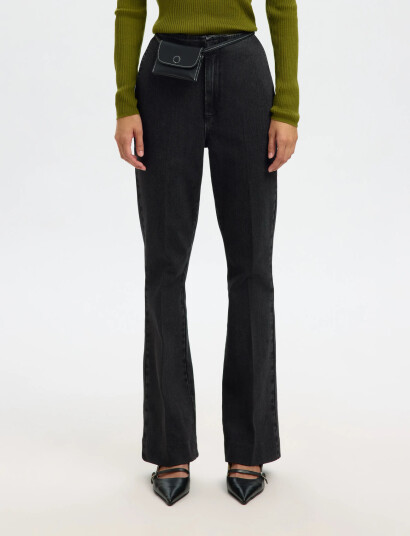 Selected Slfjulie-Kori Hw Flared Jeans Ex - Black - 25 x 32 Selected Slfjulie-Kori Hw Flared Jeans Ex - Black - 25 x 32