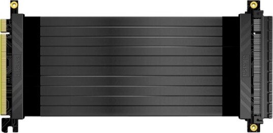 Akasa Riser Black X2, Premium Pcie 3.0 X 16 Riser Cable,20Cm, 180° Pcie 3.0 X16 Female, 180° Pcie 3.0 X16 Male