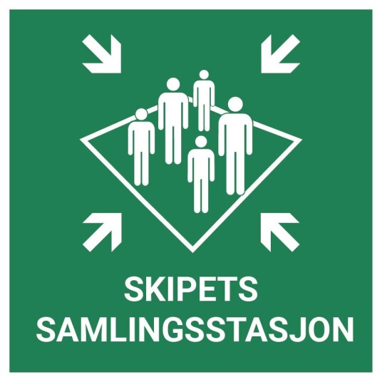 Skipets samlingsstasjon – ISO 7010 Skipets samlingsstasjon – ISO 7010