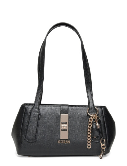 GUESS Brooke Shoulder Satchel   Black   