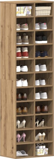 Skohylle artisan eik 54x34x183 cm konstruert tre Skohylle artisan eik 54x34x183 cm konstruert tre