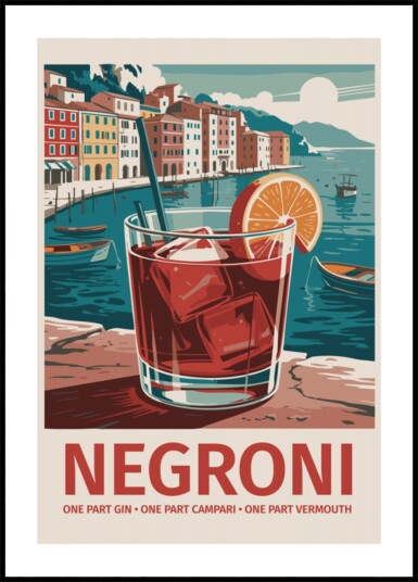 Negroni Coastal Village Plakat / 40x50