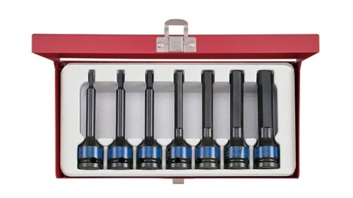 King Tony Slagstøtter Med Torx Bit 1/2" 7 Stk Lang T25 - T60, Kassett King Tony Slagstøtter Med Torx Bit 1/2" 7 Stk Lang T25 - T60, Kassett
