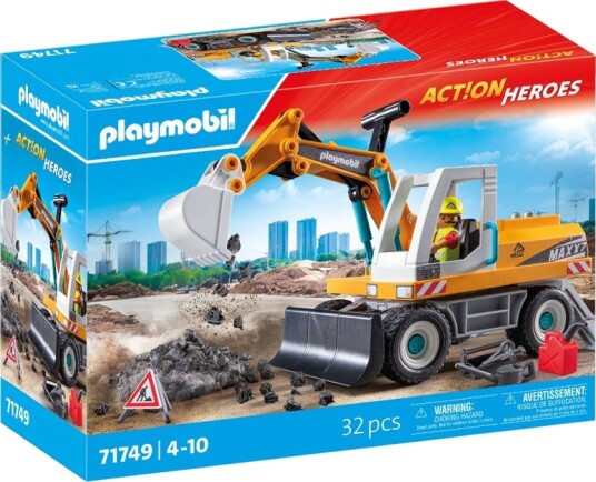 PLAYMOBIL Action HeroeStor Gravemaskin 71749 PLAYMOBIL Action HeroeStor Gravemaskin 71749