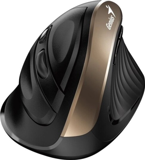 Genius Trådløs Mus Ergo 8250S 1600Dpi 2.4 Ghz Optisk 6 Knapper Sort Gull 1 Stk Aa Vertikal Genius Trådløs Mus Ergo 8250S 1600Dpi 2.4 Ghz Optisk 6 Knapper Sort Gull 1 Stk Aa Vertikal