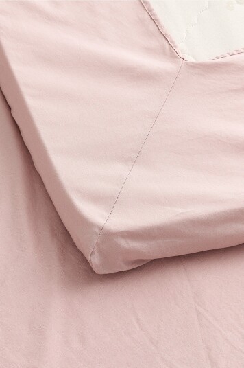 Ellos Home Konvoluttark Milly i vasket bomull Rosa